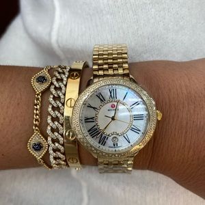 Michele gold serein watch